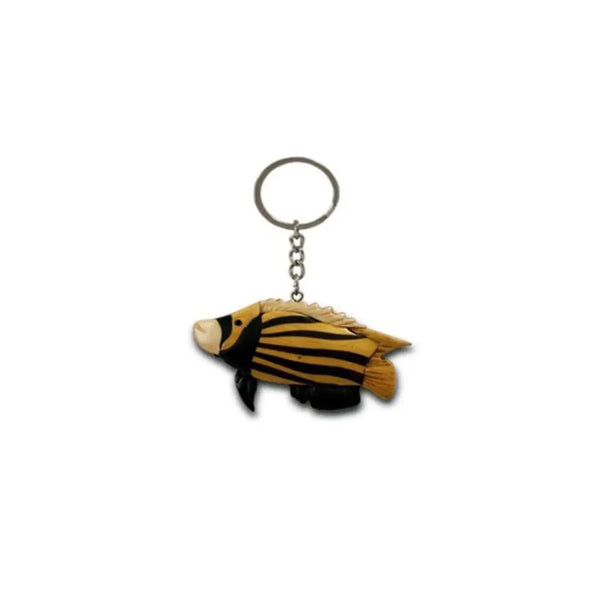 Angel Fish Hand-Carved Key Chain - Stash Box Dan