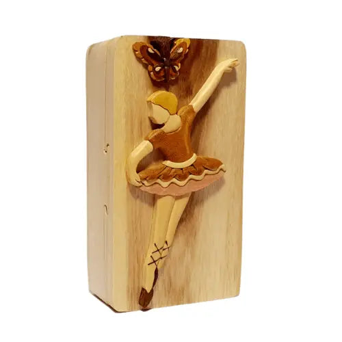 Ballerina Hand-carved Puzzle Box - Stash Box Dan