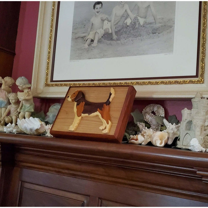 Beagle Hand-Carved Pet Portrait - Stash Box Dan
