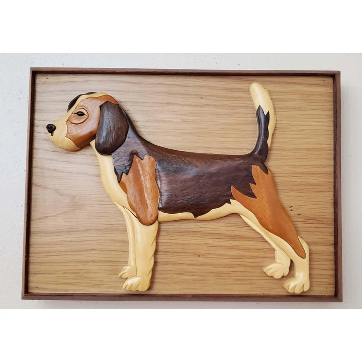 Beagle Hand-Carved Pet Portrait - Stash Box Dan