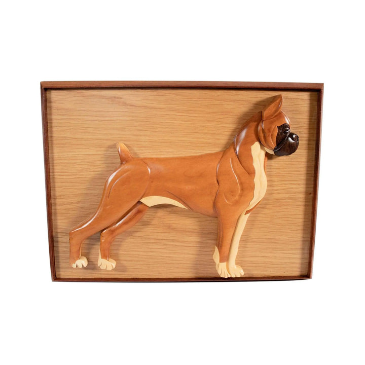 Boxer Hand-Carved Pet Portrait - Stash Box Dan