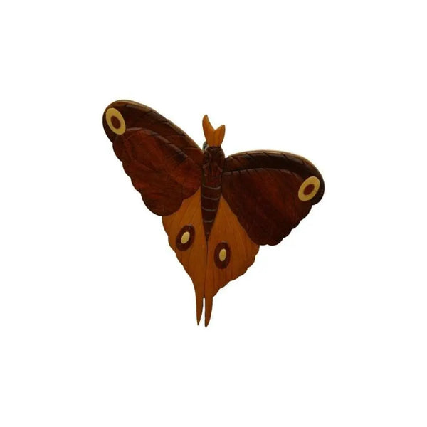 Climbing Butterfly Hand-Carved Hardwood Wall Art