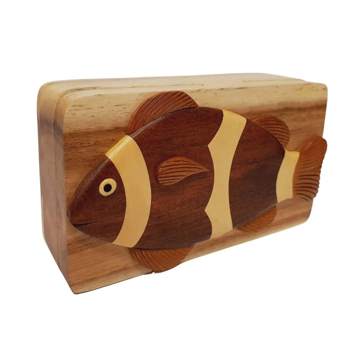 Clownfish Hand-Carved Puzzle Box - Stash Box Dan