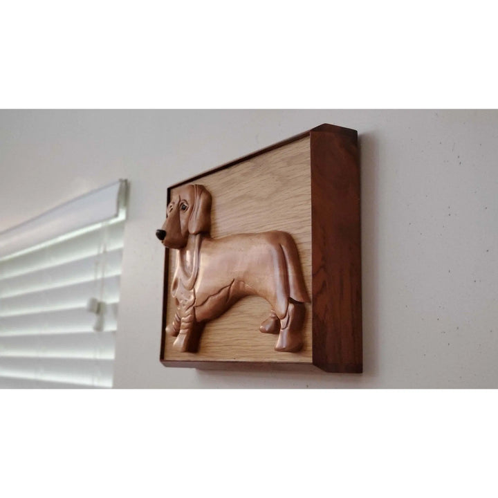 Dachshund Wiener Dog Hand-Carved Pet Portrait - Stash Box Dan