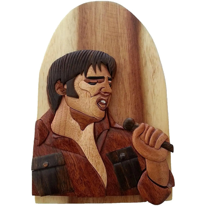 Elvis The King of Rock Hand-Carved Puzzle Box - Stash Box Dan