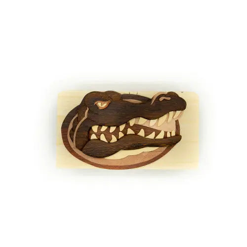 Florida Gators Hand-Carved Puzzle Box (Black INTERIOR)