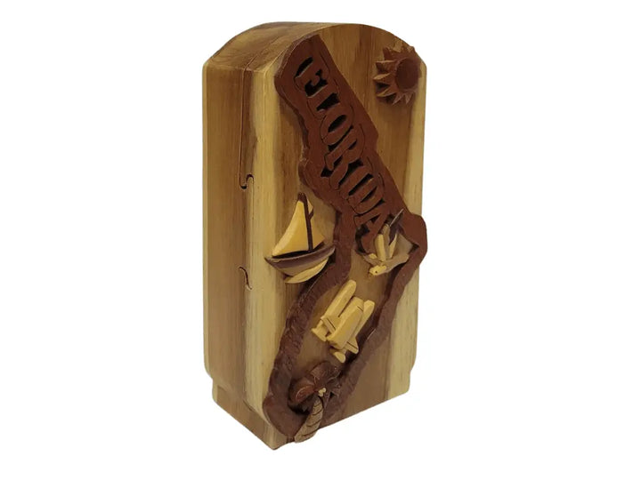 Florida Hand-carved Puzzle Box - Stash Box Dan