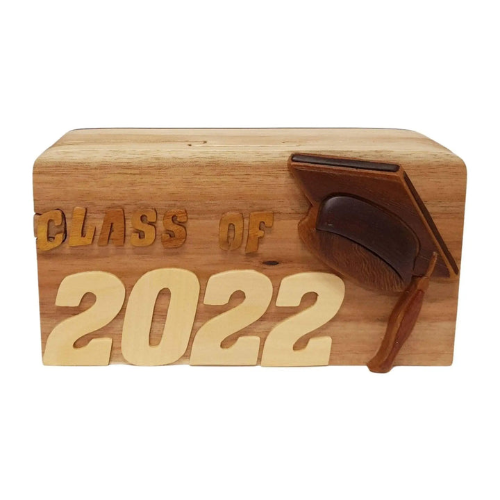 Graduation Class of 2022 Hand-Carved Puzzle Box - Stash Box Dan