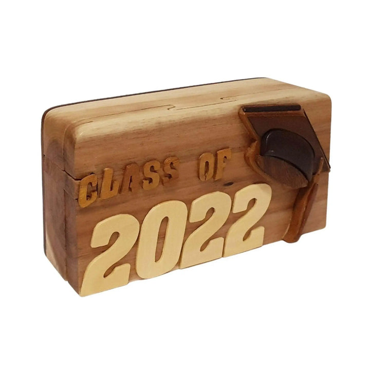 Graduation Class of 2022 Hand-Carved Puzzle Box - Stash Box Dan
