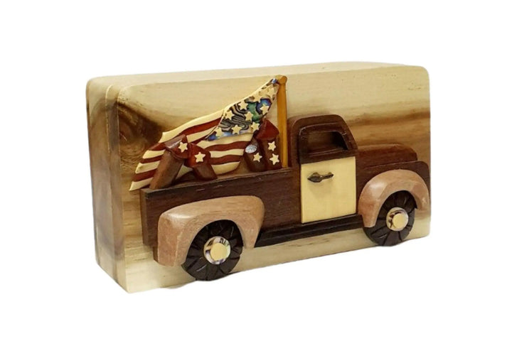 Mother of Pearl Keep on Truckin! Hand-carved Puzzle Box