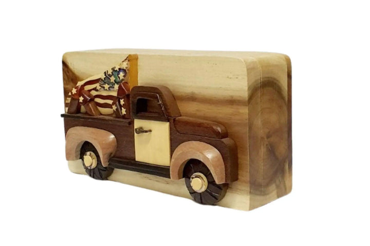 Mother of Pearl Keep on Truckin! Hand-carved Puzzle Box