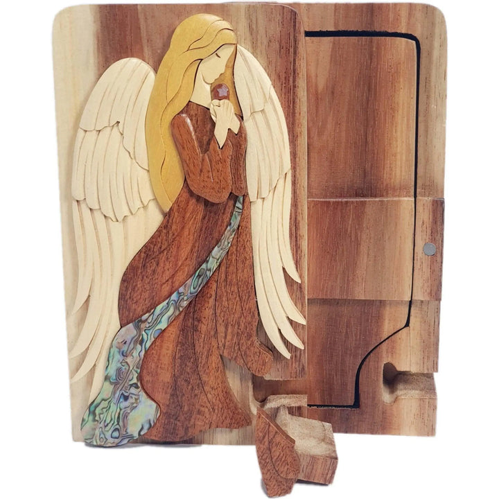 Mother of Pearl Perfect Angel Hand-Carved Puzzle Box