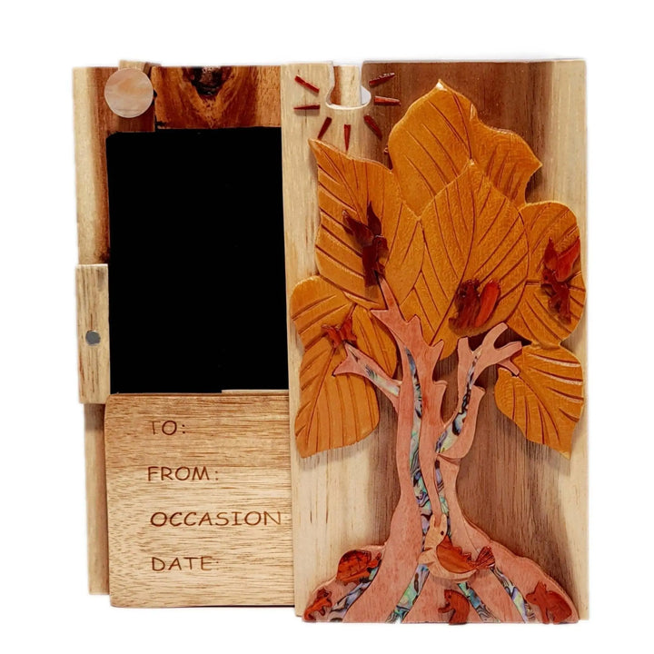 Mother of Pearl Tree of Life Hand-Carved Puzzle Box