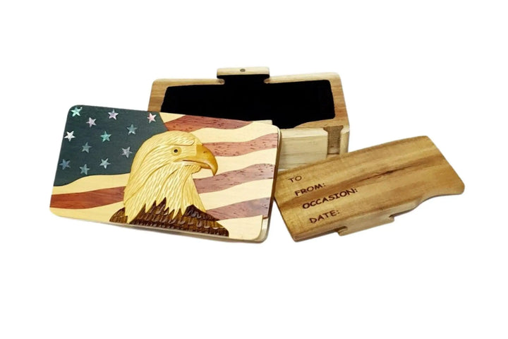 MOP USA Eagle Hand-carved Puzzle Box