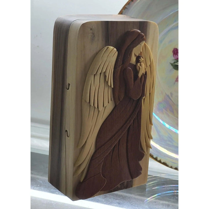 Perfect Angel Hand-Carved Puzzle Box