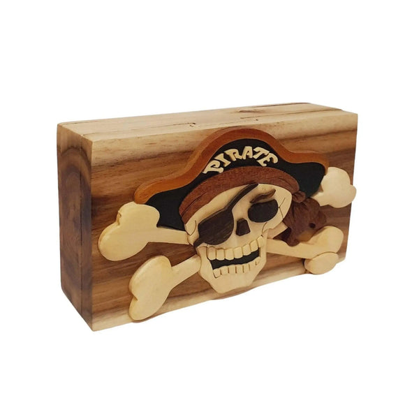 Pirate Hand-carved Puzzle Box