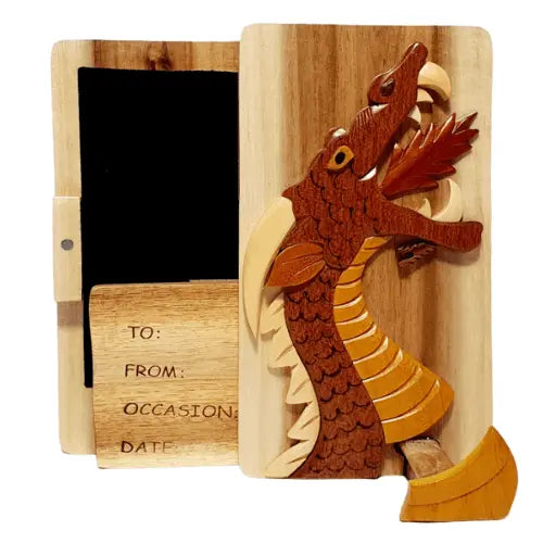 Roaring Dragon Hand-carved Puzzle Box