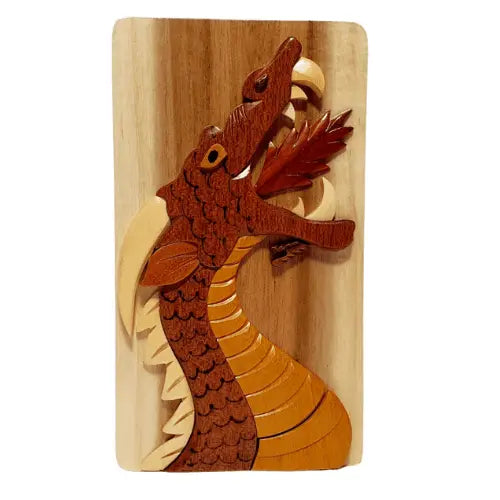 Roaring Dragon Hand-carved Puzzle Box