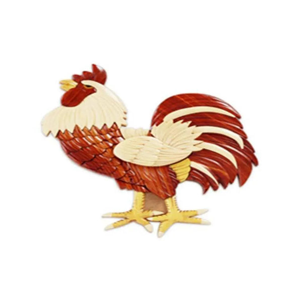 Rooster Hand-Carved Wall Art