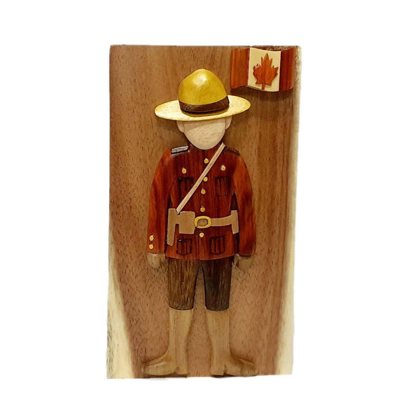 Royal Mountie Hand-carved Puzzle Box