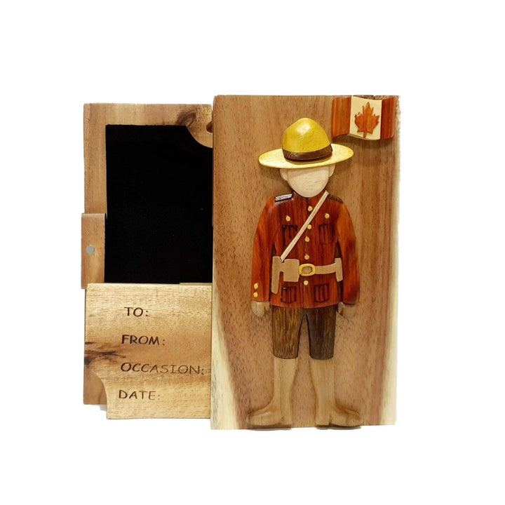 Royal Mountie Hand-carved Puzzle Box