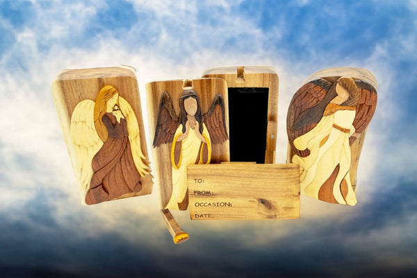 Set of 3 Angels Puzzle Boxes Collection - Stash Box Dan
