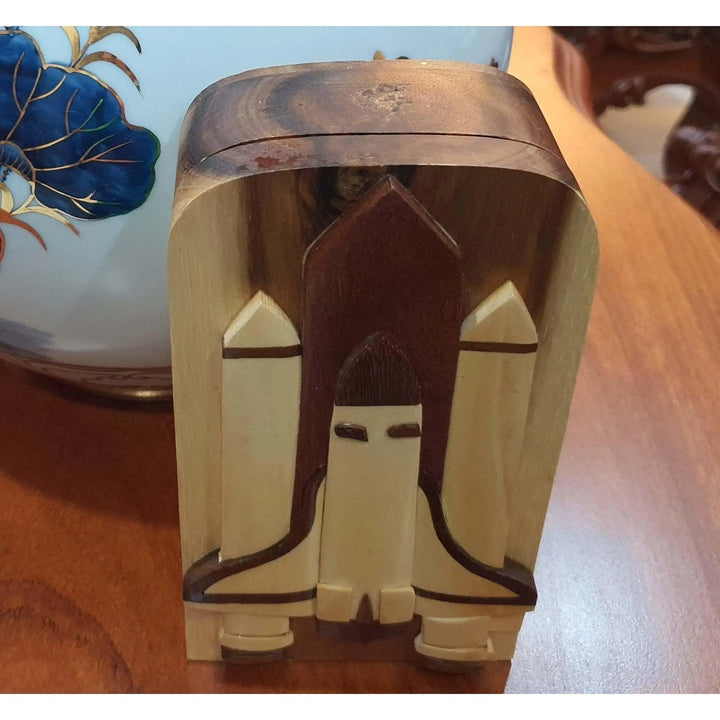 Space Shuttle Hand-Carved Puzzle Box - Stash Box Dan