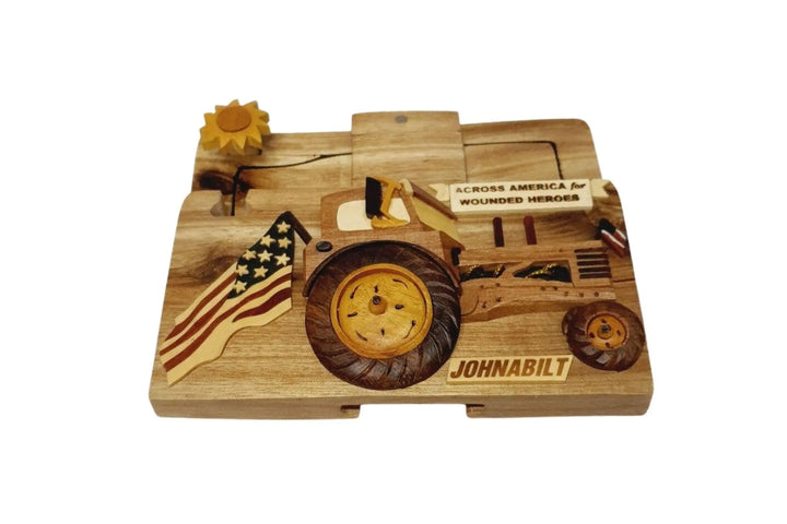 Tractor Hand-Carved Puzzle Box - Stash Box Dan