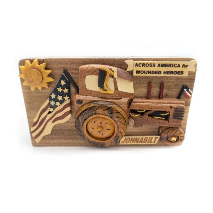 Tractor Hand-Carved Puzzle Box - Stash Box Dan