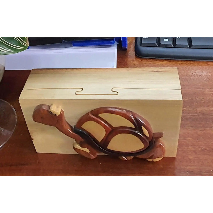 Turtle's Pace Hand-Carved Puzzle Box - Stash Box Dan