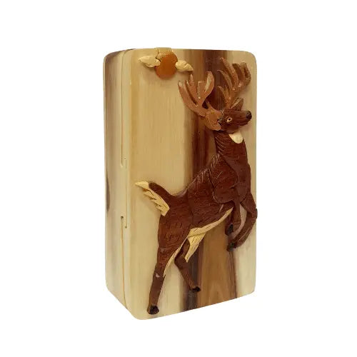 Wild Buck Hand-carved Puzzle Box - Stash Box Dan