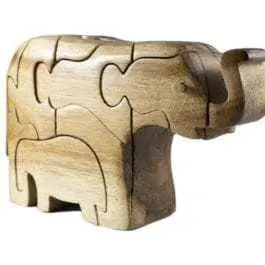 Wooden Elephant & Baby Puzzle - Stash Box Dan